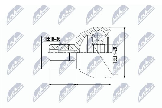 Nty Drivknute drivaksel NTY NPZ FR 016