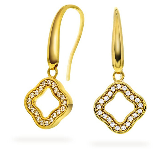 Pan Jewelry, Øredobber i 925 forgylt sølv med zirkonia