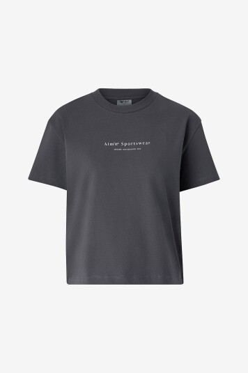 Aim'n T skjorte Serif Boxy T shirt Grå