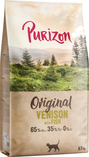 Purizon Tørrfôr Original Hjort Med Kornfri Ny Fisk 6.5 kg Purizon Tørrfôr Original Hjort Med Kornfri Ny Fisk 6.5 kg