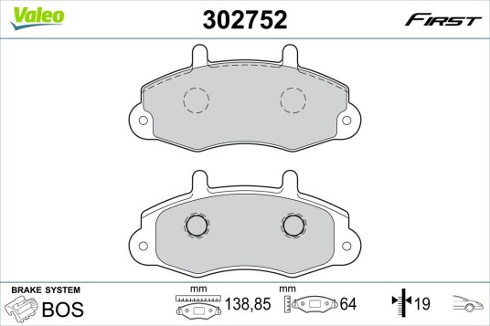 Bremseklosser VALEO 302752