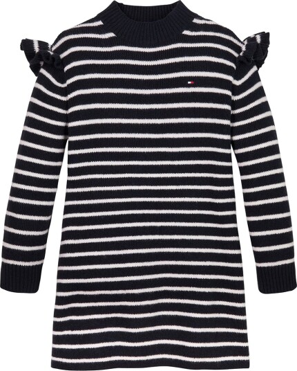 Tommy Hilfiger Kjole Strikk Ruffle Skater Desert Himmel St Tommy Hilfiger 14 år 164 Kjole Blå