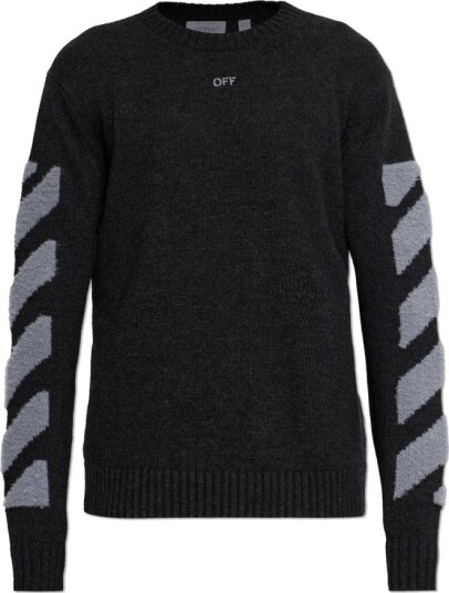 Off White Herre Strikkevarer Grå XL,