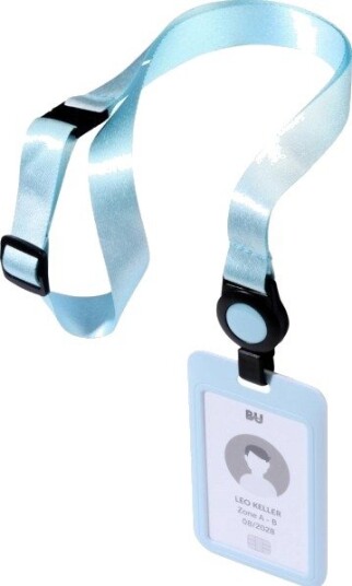 Avery Id Kortholder Med Lanyard Pastellblå Kortholder I 100 % Resirkulert Plast Med Sikkerhet   1 Stk R4828ab 1R
