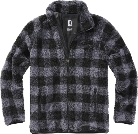 Brandit Teddyfleece Jacket Black/Grey 3XL Svart