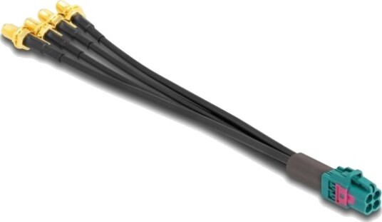 Delock   Antennekabel   Mini Fakra Z Connector Quad Hann Til Sma B Type Hann   20 Cm   Blå Ral 5021