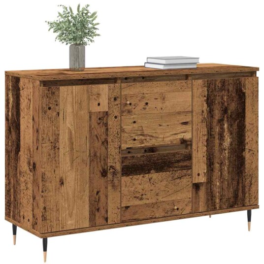 Sideboard med Dører og Skuffer Gamle Tre 101,5x35x70 cm Sideboard med Dører og Skuffer Gamle Tre 101,5x35x70 cm