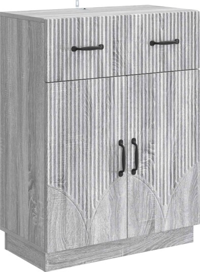 Serviesskap Grå sonoma 66 x 34,5 x 87 cm Konstruert tre Serviesskap Grå sonoma 66 x 34,5 x 87 cm Konstruert tre