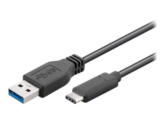 MicroConnect USB 3.2 Gen 1 Type-A til Type-C Kabel 2 m Svart