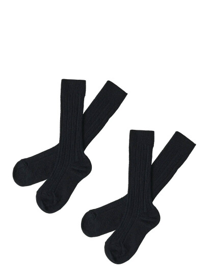 FUB 2-Pack Knee Stockings - Navy - 19/21