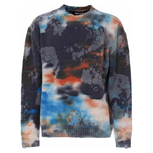 Just Cavalli Herre Strikkevarer Flerfarget L Just Cavalli Herre Strikkevarer Flerfarget L