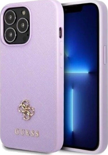 GUESS GUHCP13XPS4MU iPhone 13 Pro Max 6.7" purple/purple hardcase Saffiano 4G Small Metal Logo