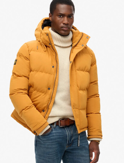 Superdry Everest Short Hooded Puffer - Yellow - M Superdry Everest Short Hooded Puffer - Yellow - M