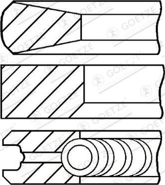 Stempelringsett GOETZE ENGINE 08-439000-00