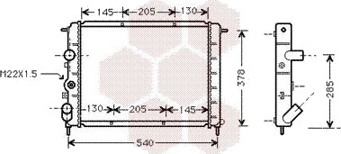 VAN WEZEL 43002258 Radiator motorkjøling