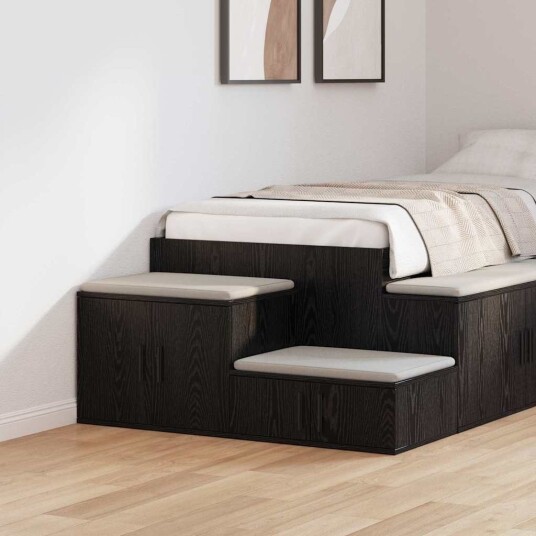  Oppbevaringsskap Svart 108x41x40 cm Laget av tre