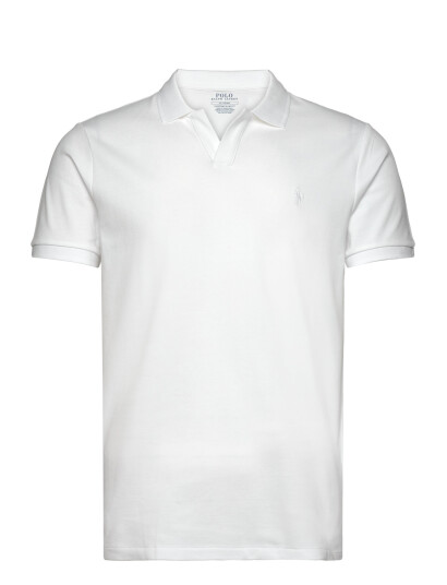 Polo Ralph Lauren Custom Slim Fit Stretch Mesh Polo Shirt   White   XXL