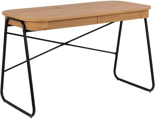 Blueton skrivebord 2 skuffer natur.