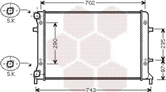 VAN WEZEL 58002228 Radiator motorkjøling