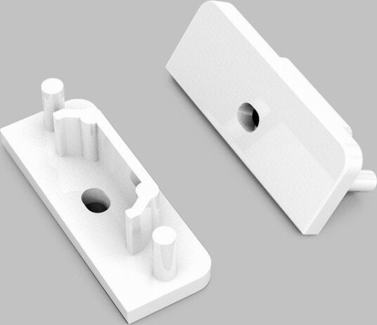 1 stk. Endestykke SURFACE14 GEN2 Med hull hvit 1 stk. Endestykke SURFACE14 GEN2 Med hull hvit