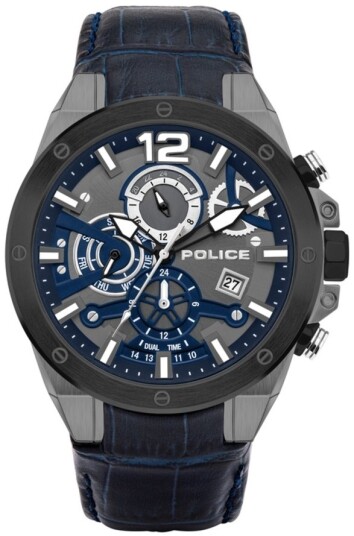 Police Herreklokke PL15711JSUB03 Grå/Lær Ø48 mm Police Herreklokke PL15711JSUB03 Grå/Lær Ø48 mm