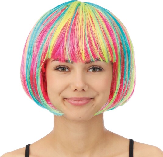 Ptit Clown Parykk Cabaret Multi Neon One size 72620