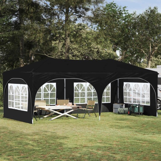 vidaXL Pop-up Festtelt 575 x 288 x 245 cm Antrasitt Oxford Stoff