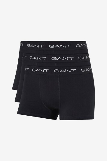 Gant Boksershorts Trunk 3 pakning Svart Gant Boksershorts Trunk 3 pakning Svart