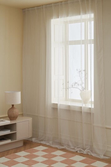 &Home Gardin med multibånd Delilah Wide ekstra bred 1 pakning Hvit