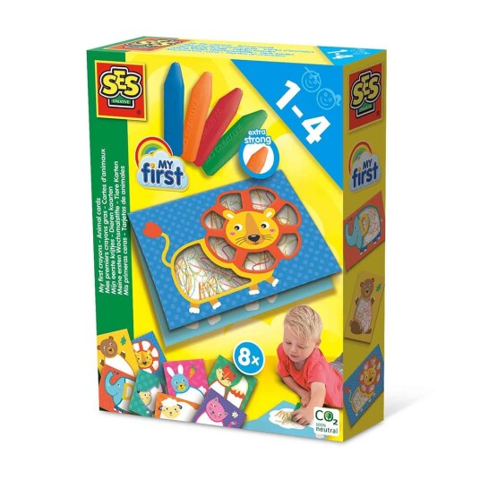 SES Creative My first Crayons and Animal cards S14404