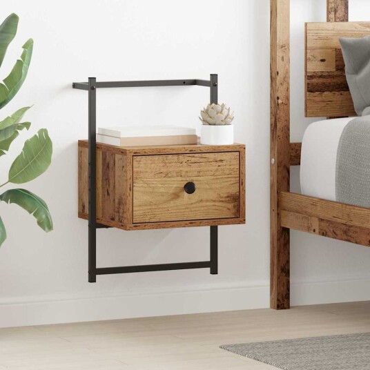 Nattbordskap 2 pcs Gamle tre 35 x 30 x 51 cm Konstruert tre
