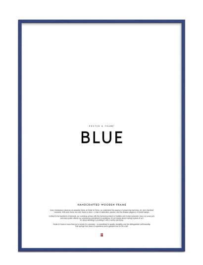 Poster & Frame Blue Wood Frame   Blue   A2