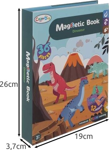 Magnetisk dinosaurpuslespill for barn
