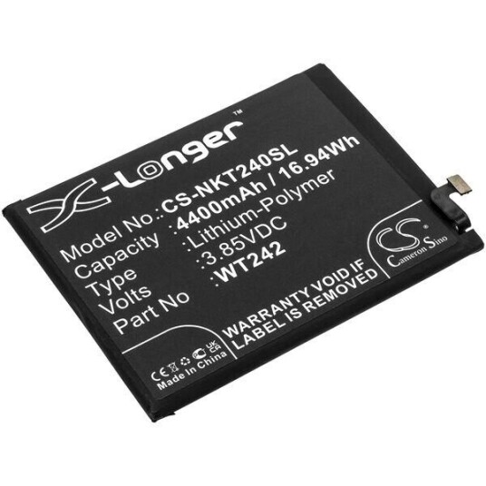 Nokia 2.4 batteri (4400 mAh 3.85 V, Sort)