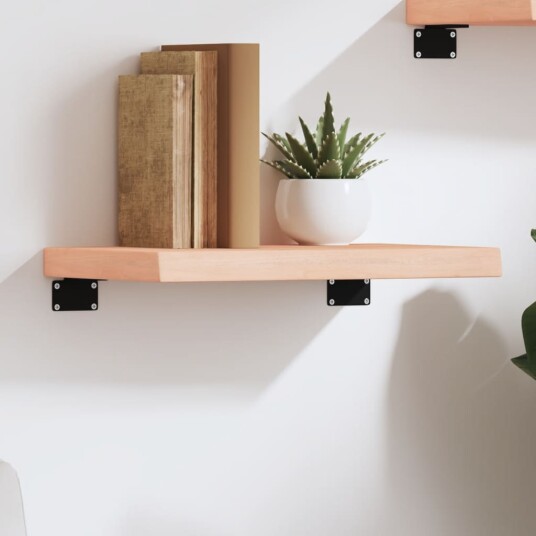 vidaXL Vegghylle 40x20x4 cm ubehandlet heltre eik