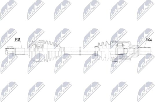 NTY NPW PE 136 Drivaksel