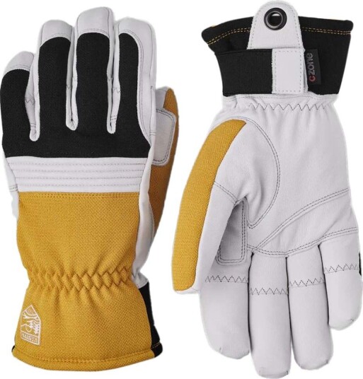 Hestra Couloir 5 Finger Mustard/Offwhite 7