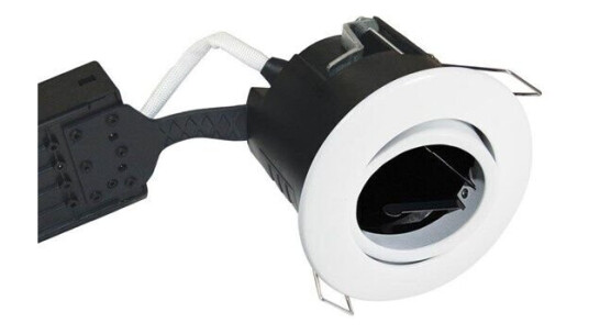 Nordtronic Uni install 220-240v ip44 tilt angle 30 gu10 downlight w/o