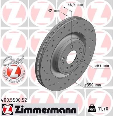 Bremseskive ZIMMERMANN 400.5500.52