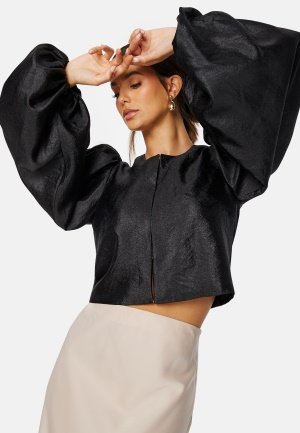 BUBBLEROOM Peg Shimmer Blouse Black XL