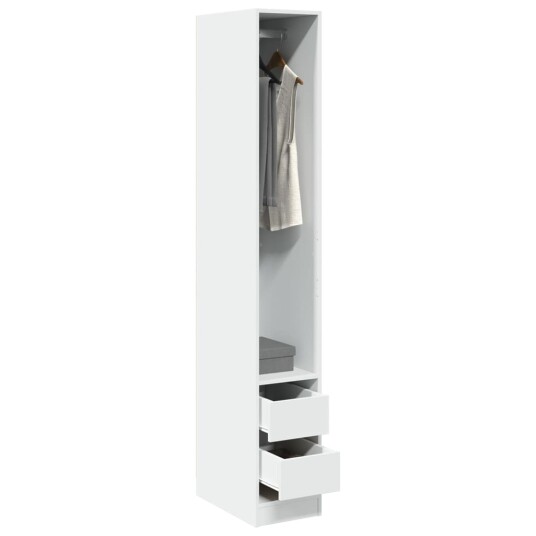 Garderobe hvit 30x50x200 cm konstruert tre 8721158340832