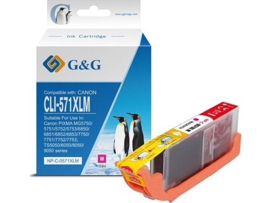 G&G-Blekk G&G-Kompatibelt Blekk / Blekk Med Cli571m Xl Magenta 10,8 Ml Ml Np-C-0Cl571xlm Høy Kapasitet Canon Pixma Mg5750 Mg5751 Mg5752 M G&G-Blekk G&G-Kompatibelt Blekk / Blekk Med Cli571m Xl Magenta 10,8 Ml Ml Np-C-0Cl571xlm Høy Kapasitet Canon Pixma Mg5750 Mg5751 Mg5752 M