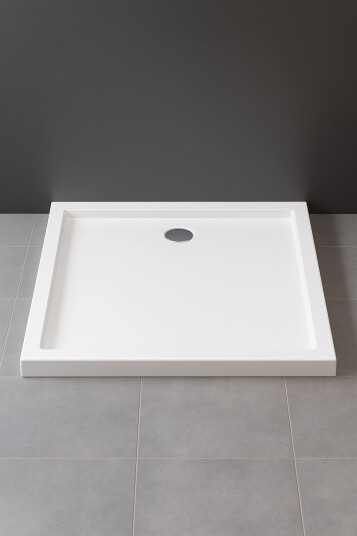 CANTARE Dusjkar | Kvadratisk | Hvit White Matt 80x80x6
