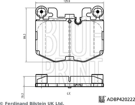 BLUE PRINT ADBP420222 Bremseklosser
