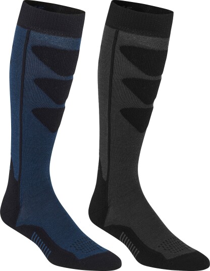 Bula Unisex Alpine Ski Sock 2 pack Black/navy 37/39