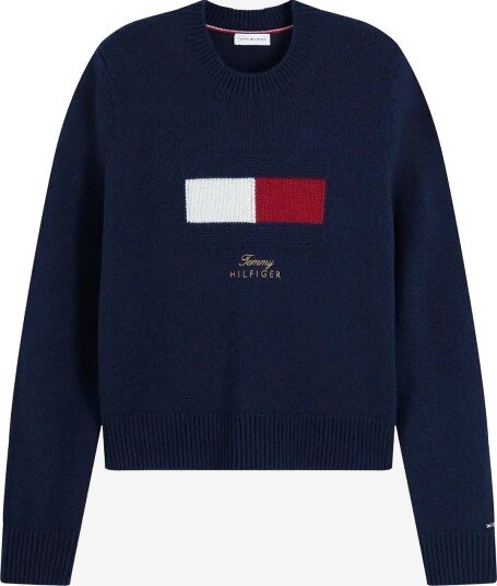 Tommy Hilfiger Gifting Branded Flag C Nk Swt   DARK BLUE   M
