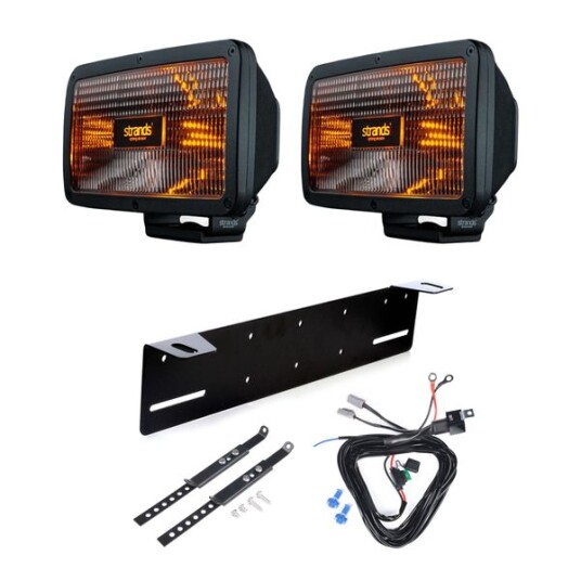 Ekstralys Strands IZE LED OG Rex   Rektangulær / 24 cm / 141W 2 stk   Komplett pakke