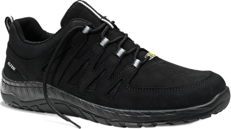 Elten Maddox Black Leather Low Safety Shoes O2 SRC Black 1 Par SKI-929563-Svart 47