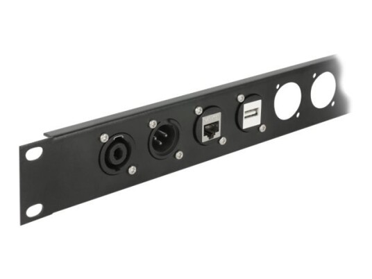 Delock Keystone Mounting 1 Port For D-Type Metal - Modulær Innsatsmonteringsbrakett - svart 1 Port