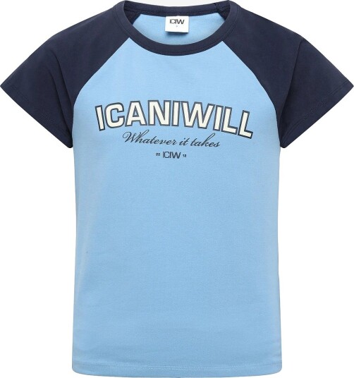 ICANIWILL Everyday Raglan Tee Print W DOVE BLUE XS